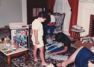 "Are you done yet???" Arnie's sister builds his AT-AT on Christmas day, 1982.
