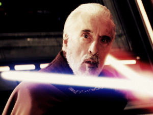 Still a better ending than Christopher Lee got in the Lord of the Rings series.