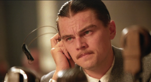 Leo listening to Arnie bash his movie.
